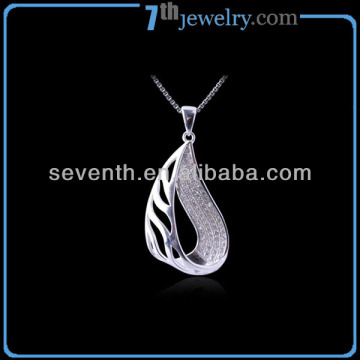 2014 Latest Abstract Designed Jewelry 925 Sterling Silver Pendant With Rhodium Plated