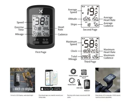 CatEye G PLUS Bicycle Computer: LCD Digital Odometer and Road Bike Stopwatch
