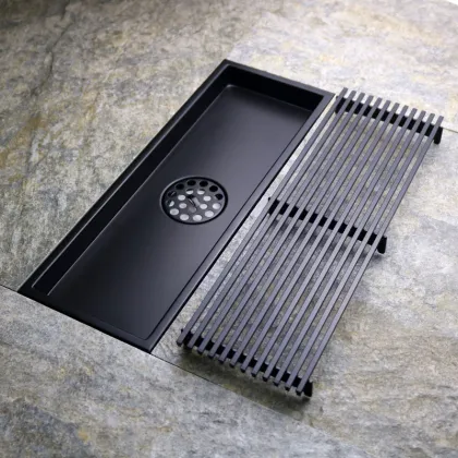 Stainless Steel Linear Shower Floor Drain - Rectangular Shower Drain