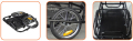 16 &#39;ruedas de liberación rápida gran remolque de bicicleta de carga de PE