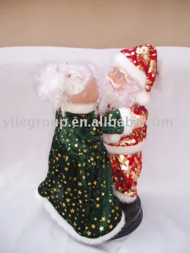 12&quot;  two santa dancing/santa toys/electrical santa