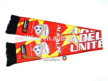 printed satin promotion sport scarf for world cup,football team scarf