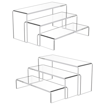 Prateleira de risers de exibição acrílica