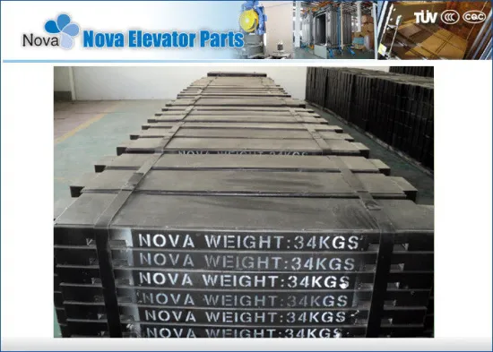 Customization Elevator Compound Counterweight Block With 52kg Loading Weight