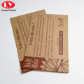 Anpassat Kraft Paper Tack Card med logotyp