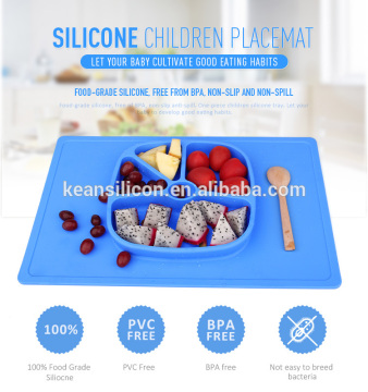 2017 New products high chair placemat food grade no slip silicone baby placemat approved by FDA in USA