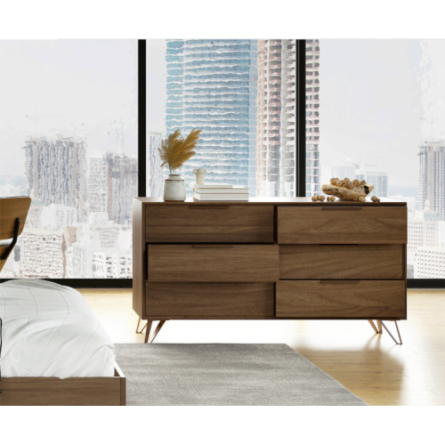 Luxury six drawer cabinet with steel feet