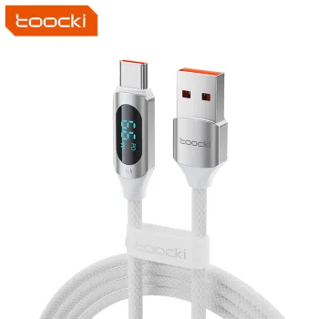 Toocki Digital Display 6A USB Type C Cable - Quick Charge USB-C Super Fast Charging Cable for Huawei