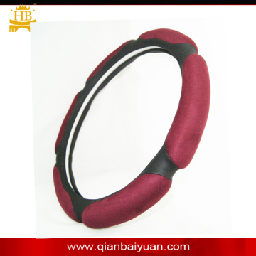 3 D suede cheap fabric car steering wheel covers for bus