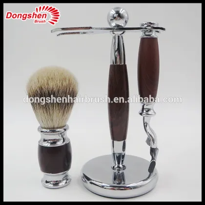 Badger hair shaving brush set with shaving razor,men shaving set