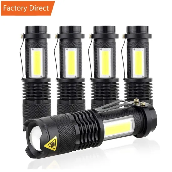 Customized High Power Waterproof Zoomable Mini Torch SK68 Q5 Tactical LED Flashlight