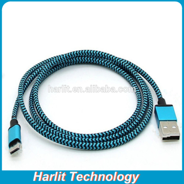 Premium Nylon Braided USB Data Sync & Charger Cable Textile Cord for Android Smart Phone Support Quick Charging