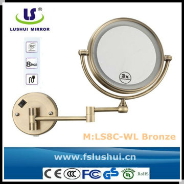 decorative bathroom rattan mirror