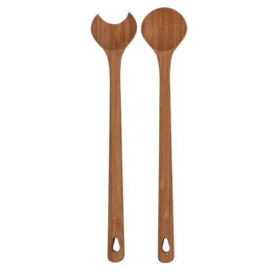 Bamboo kitchen salad server set