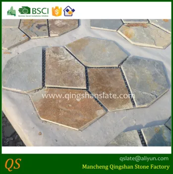 rusty slate stone flooring