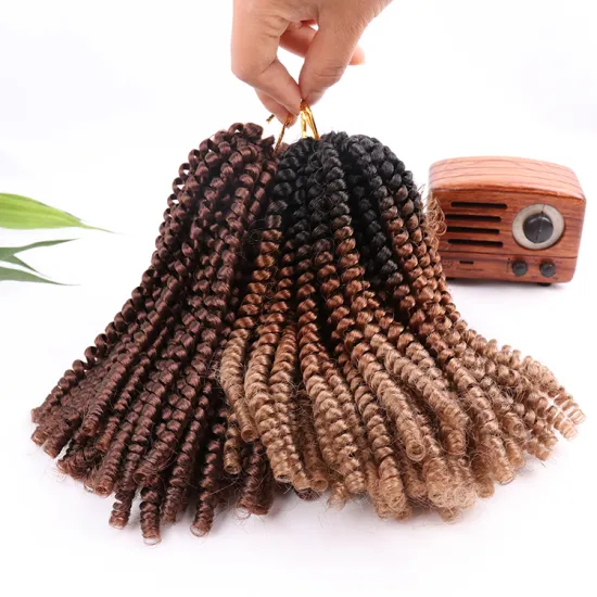 Julianna 8" 12 Inches Wholesale Supplier Crochet Braiding Hair Extension Pre Looped Spring Twist Lock 8Inch Braids