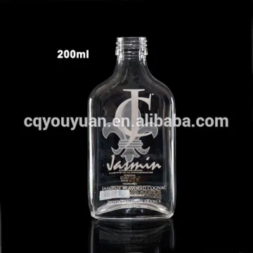 200ml 250ml empty small decorative glass bottles with decal