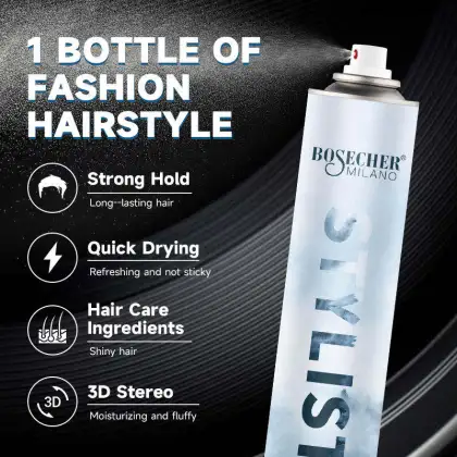 Mens Hair Styling Spray - Professional Hair Strong Holding Spray