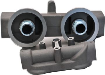 Air Compressor Part Filter Seat Double Head Oil Filter Housing