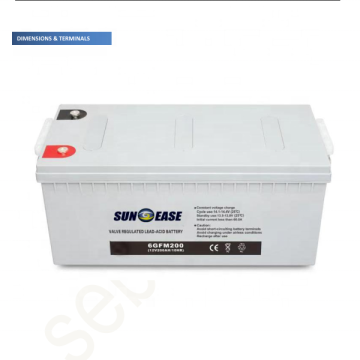 SUN EASE Power Safe 12V 200Ah Lead Acid AGM VRLA GEL Deep Cycle Solar Storage Battery