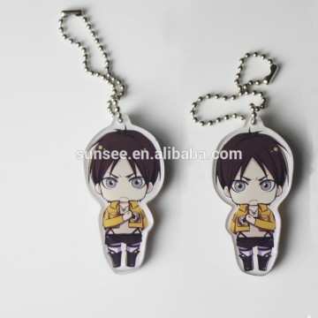 Promotional rubber key chain with anime printing