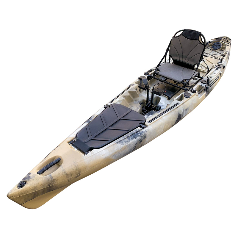 Best New Roto Molded 14ft Solo Fishing Kayak with Lure, Fin, and Pedal Drive 2019-2020
