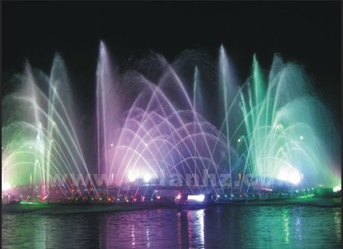 Lake Fountain Music Dancing Fountain with Colorful Lighting