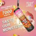 R &amp; M Monster는 7000 일회용 vape 포드를 쳤다