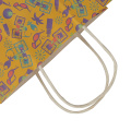 Logotipo de impresión personalizada Bolsa de papel Kraft de embalaje de compras