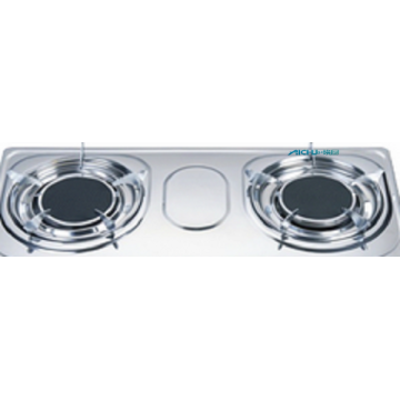 Stainless Steel Table Top Gas Stove 2 Burners