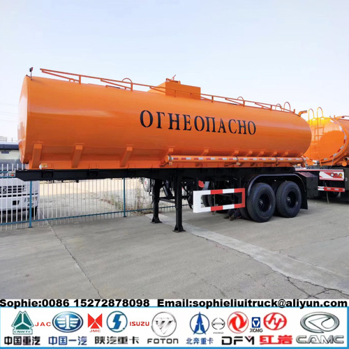 50T petróleo de gasolina de almacenamiento diesel semirremolque