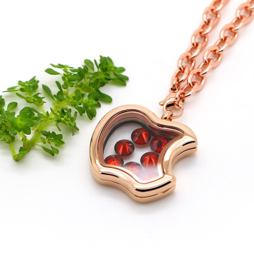 Collana ciondolo in acciaio inox Apple Locket