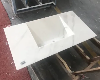 Premier Calacatta Sintered Stone Vanities with Integrated Sink