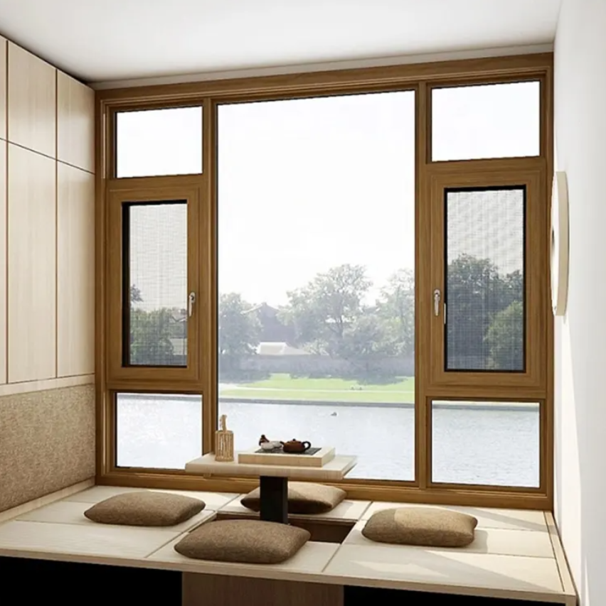 Aluminum casement windows