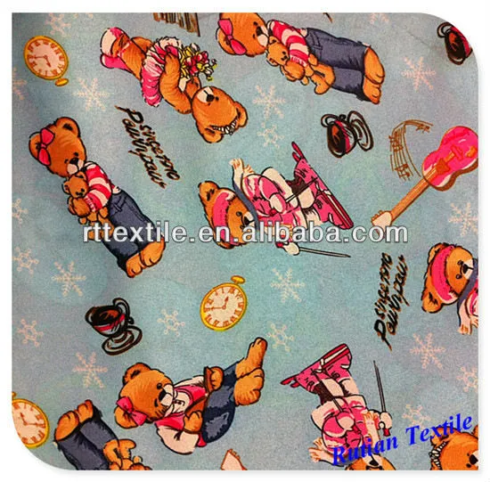 Cartoon printed Oxford 600D PVC coated fabric