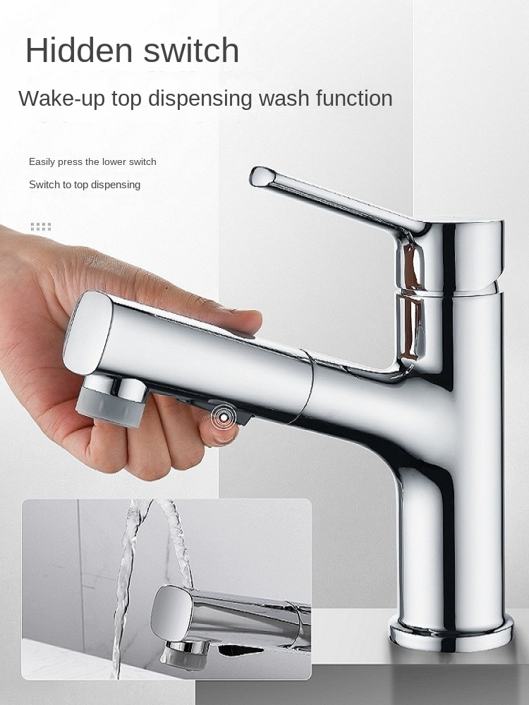 Wholesale hot sale pull down basin faucet