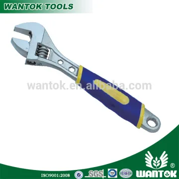 WT0301014 Adjustable wrench with hexagonal hole,PVC handle,chrome plated