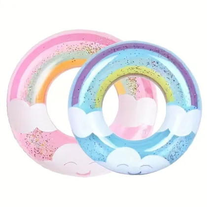 Durable Custom Thickened PVC Material Swim Ring - Inflatable Floating Swimming Ring for Adults