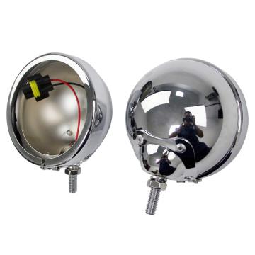 Chrome 4.5 Inch Housing Bracket Mount Ring Bucket for Fog Light Motorcycle Electra Touring