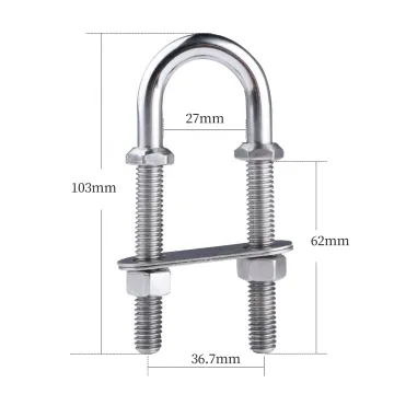 High Quality AIS 316 Stainless Steel U-Bolt with Washers for Sale