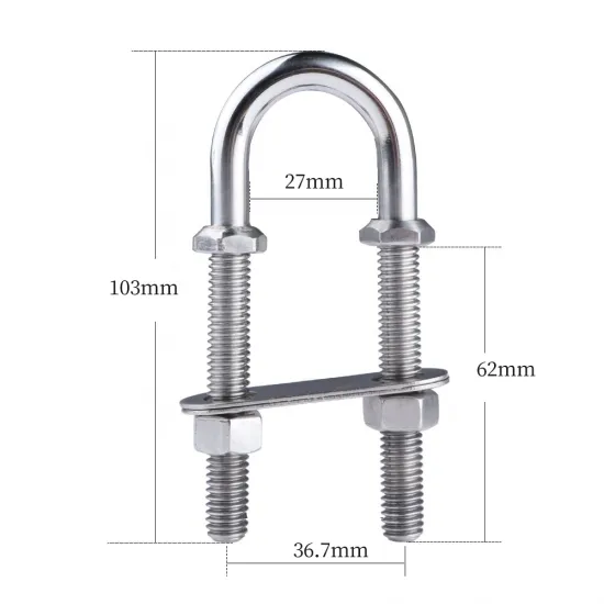 High Quality AIS 316 Stainless Steel U-Bolt with Washers for Sale