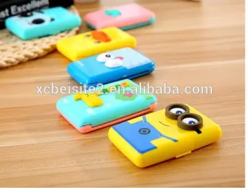 cy279 ABS Credit Card Holder 3D silicone Cute Cartoon images Card Bag Wallet Ladies Fashion Multi-card ID Holder Package