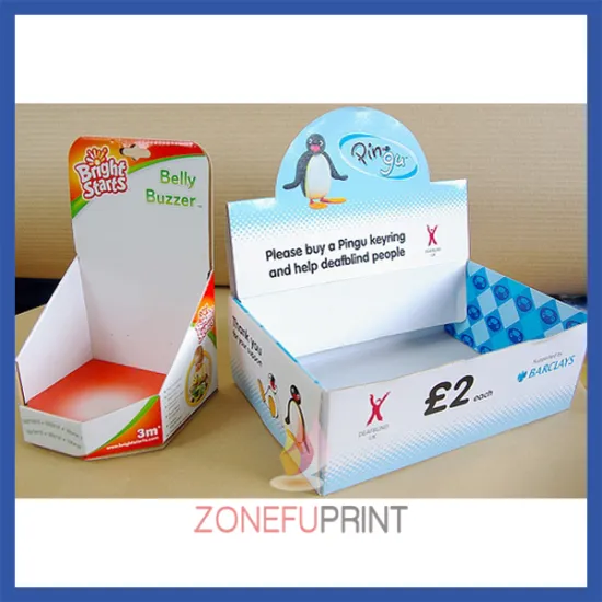 Custom Corrugated Paper Display Box $1 $2 $3 Item Promotion