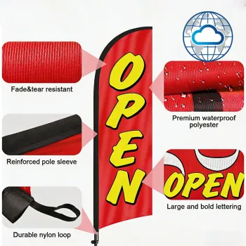 Custom Fabric Advertising Flags with Durable Feather Design