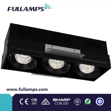 Fullamps frameless 3*10W COB LED Grille Light reflector diffuser cuthole 187*96mm office lighting dongguan lights