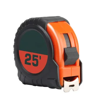 Customizable Logo Tape Measure: 25ft Steel Measuring Tape with Imperial Scale and Self-Lock Mechanism for Easy Reading