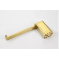 Gold Finished Copper Towel Rail Toilet Roll Holder