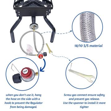 Outdoor High Pressure Burner Stove with Adjustable Legs