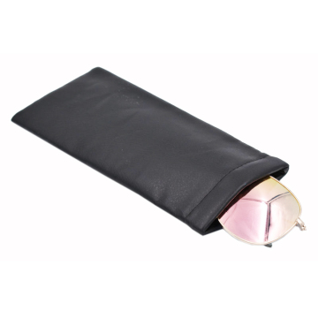 Black PU Leather Waterproof Storage Pouches for Glasses and Sunglasses