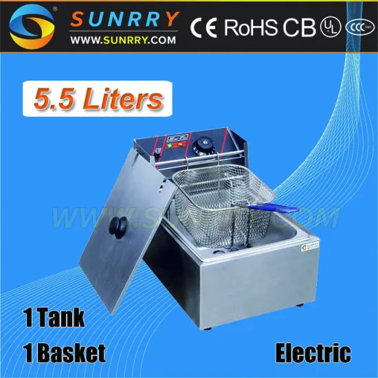 Single Tank Electric Fat Fryer with temperature limiter